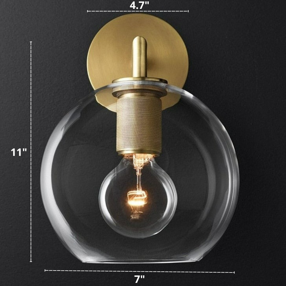 Appliques murales design en cuivre et verre