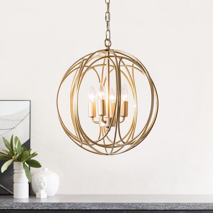 Modern cage hanging lamp