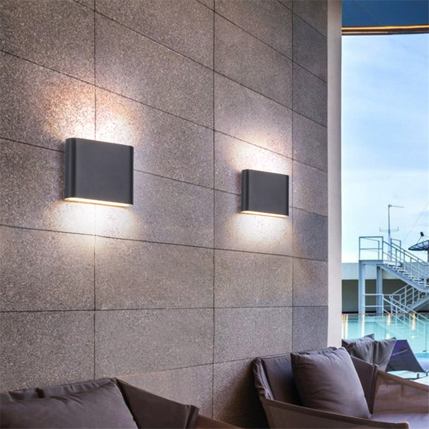 Aplique LED delgado de pared para exterior/interior