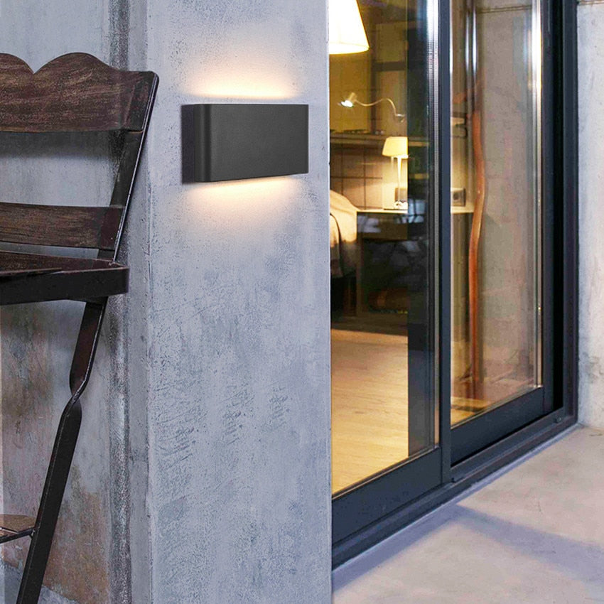 Aplique LED delgado de pared para exterior/interior
