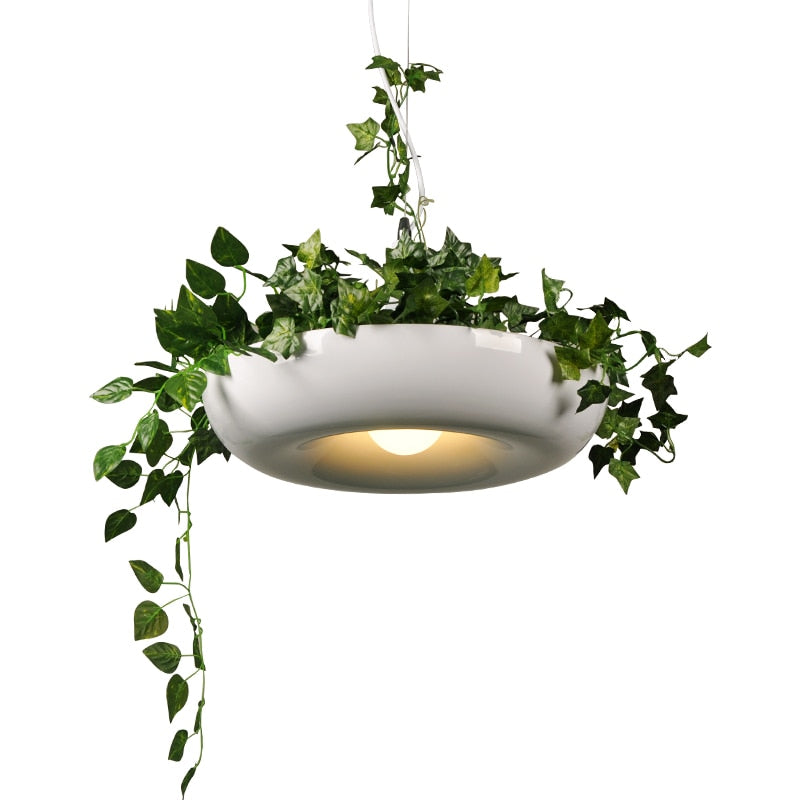 Lámparas colgantes circulares para jardineras