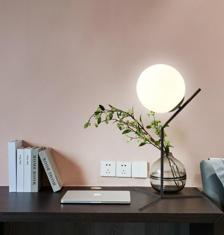 Modern Black Diagonal Table Lamp