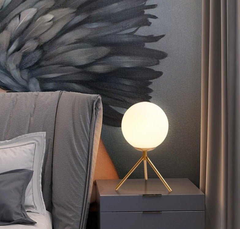 Tripod Modern Brass Table Lamp