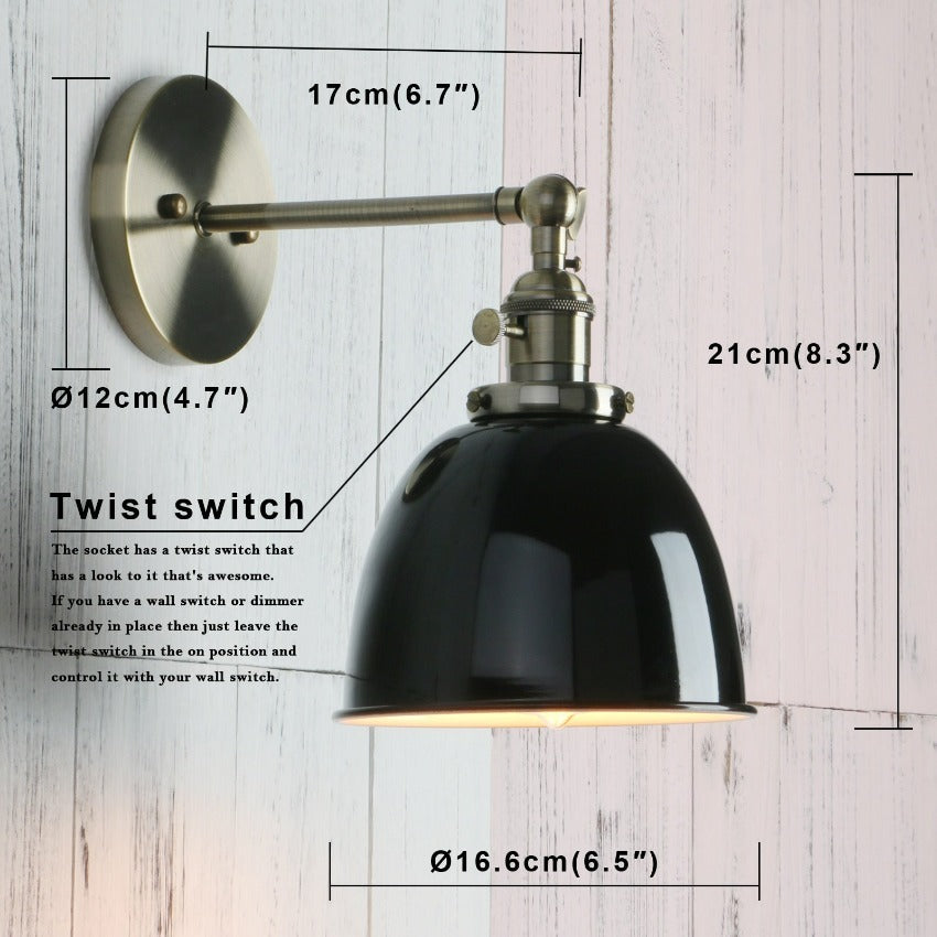 Flynn Vintage Wall Sconce Dimensions