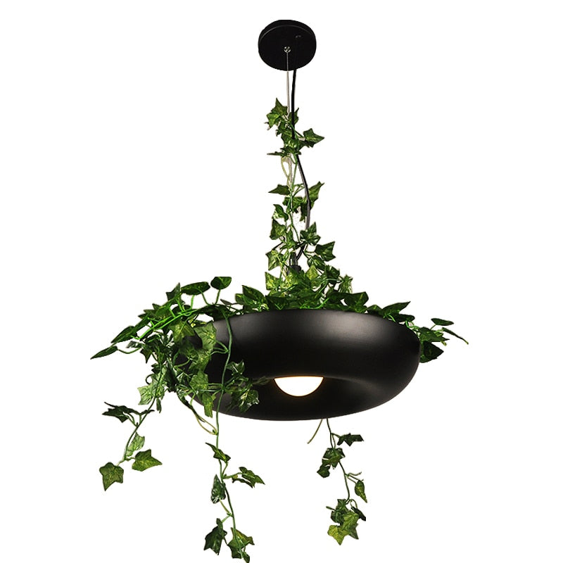Lámparas colgantes circulares para jardineras