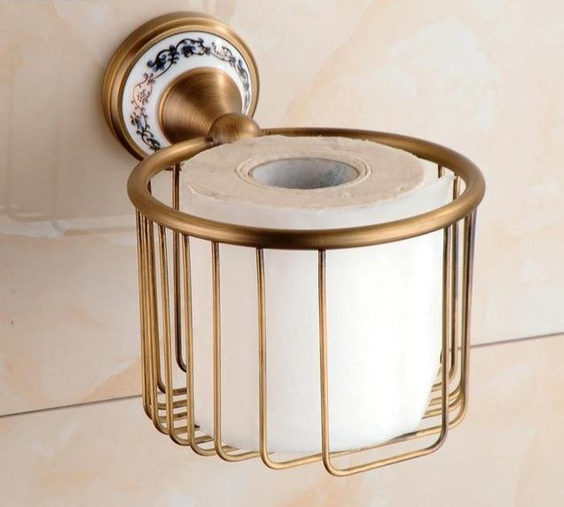 Juego de herrajes para baño de latón antiguo