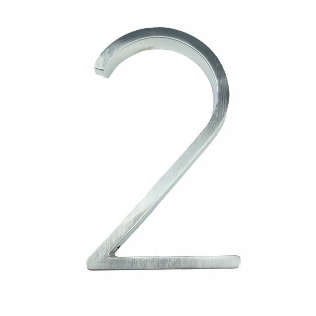 Silver Modern House Numbers