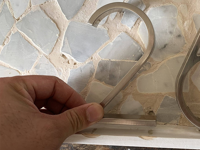 Números de casa modernos plateados