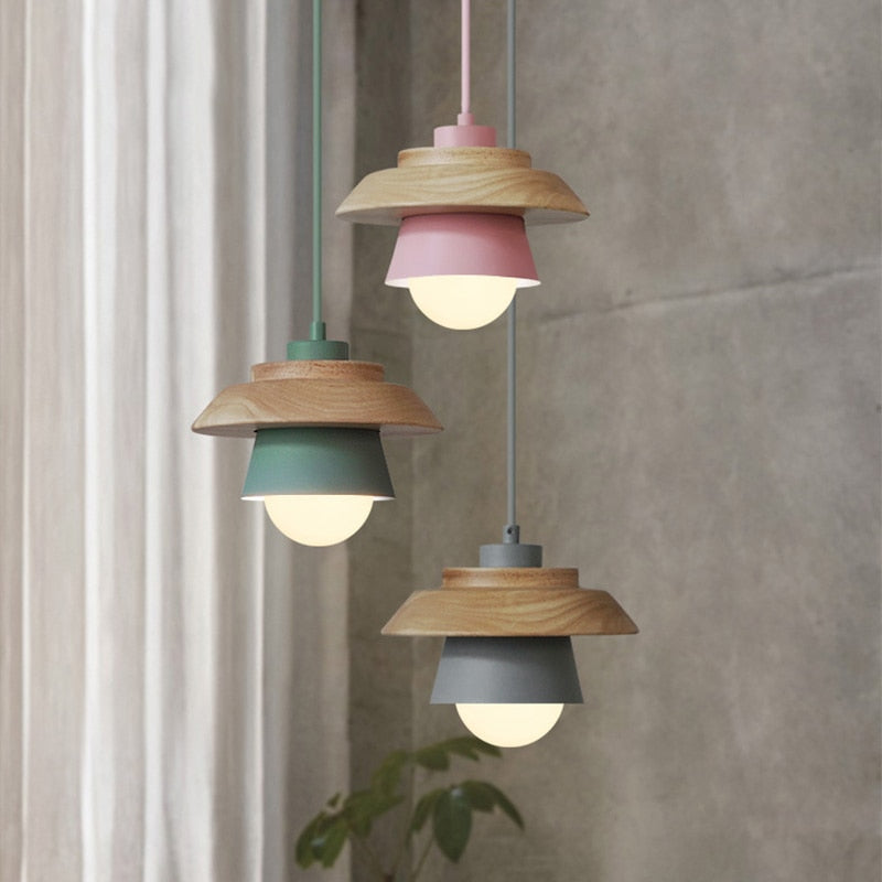 Modern Nordic Wood Pendant Light