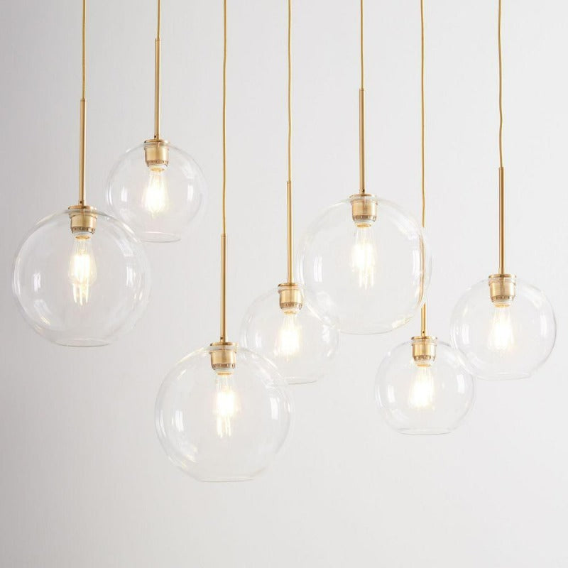transparent glass pendant lights