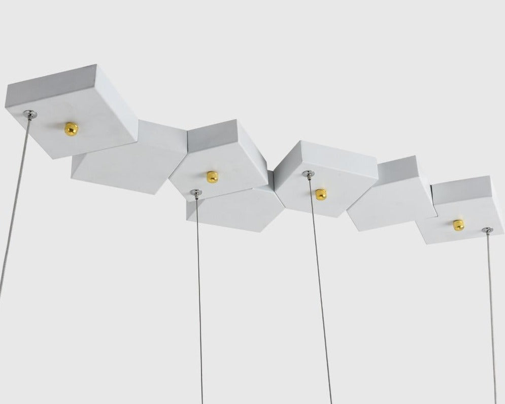 Lustre LED cubique moderne