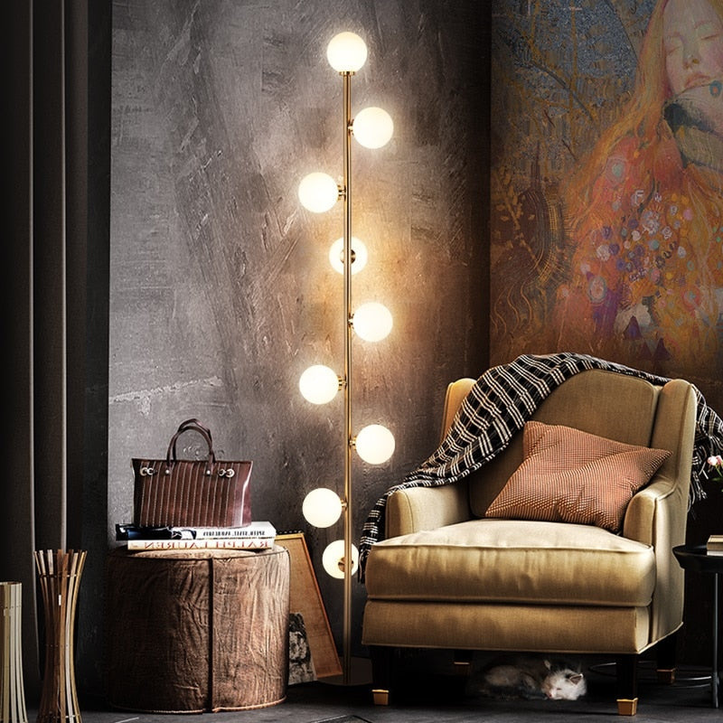Modern Frosted Glass Floor Lamp