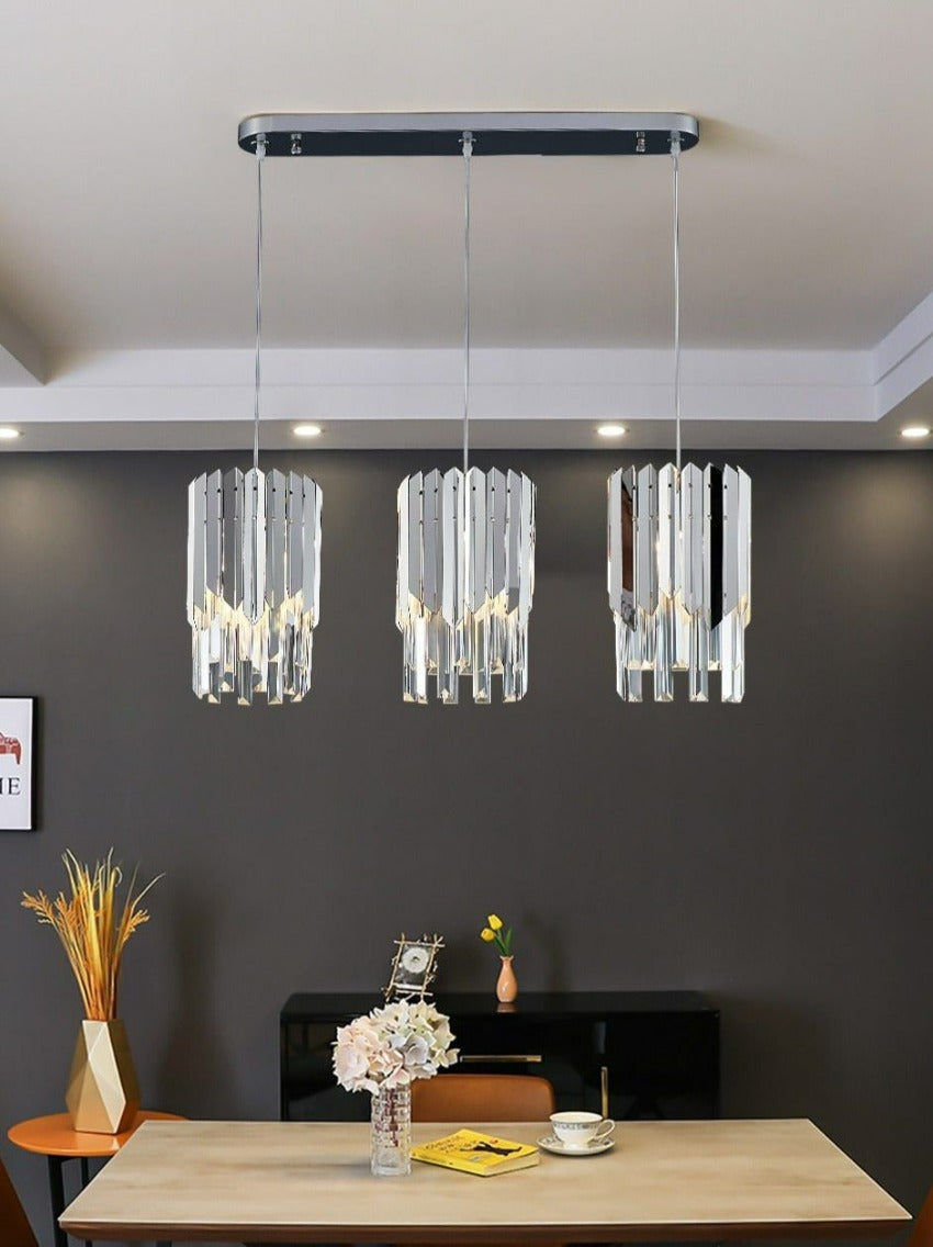 Modern Chrome Glass Crystal Pendant Lights