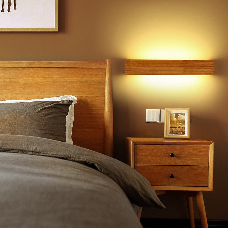 Aria - Lámpara de pared japonesa moderna de madera