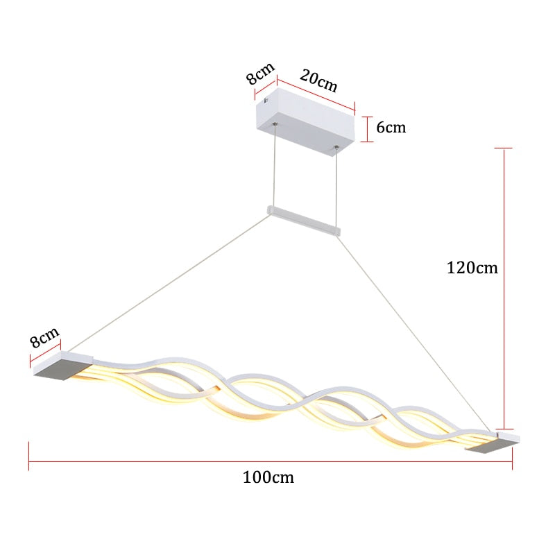 LED curved light fixture for kitchens, bedrooms and hallways