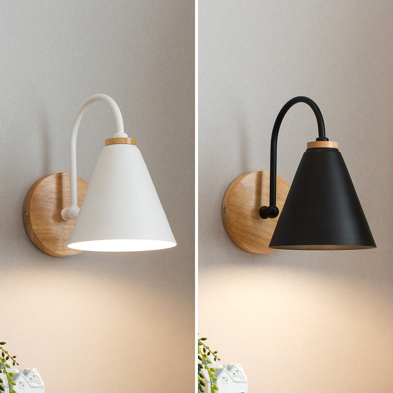 Nordic Wall Sconce in White and Black