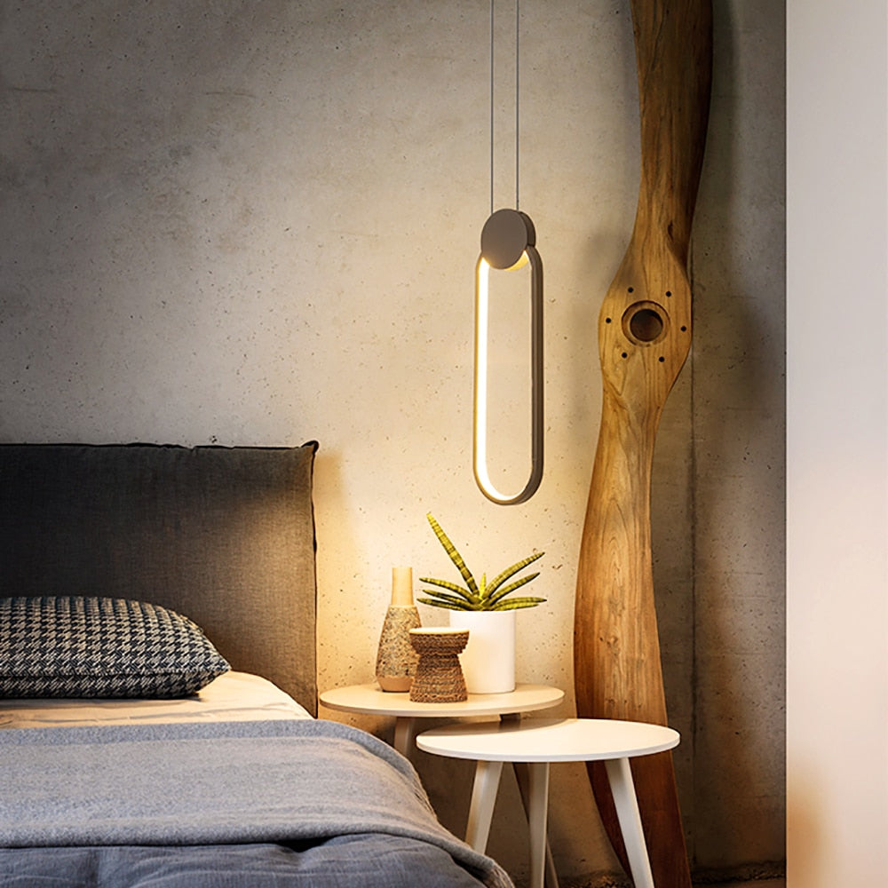 Luces colgantes de anillo LED modernas