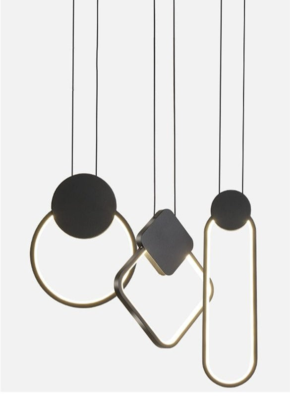 Luces colgantes de anillo LED modernas