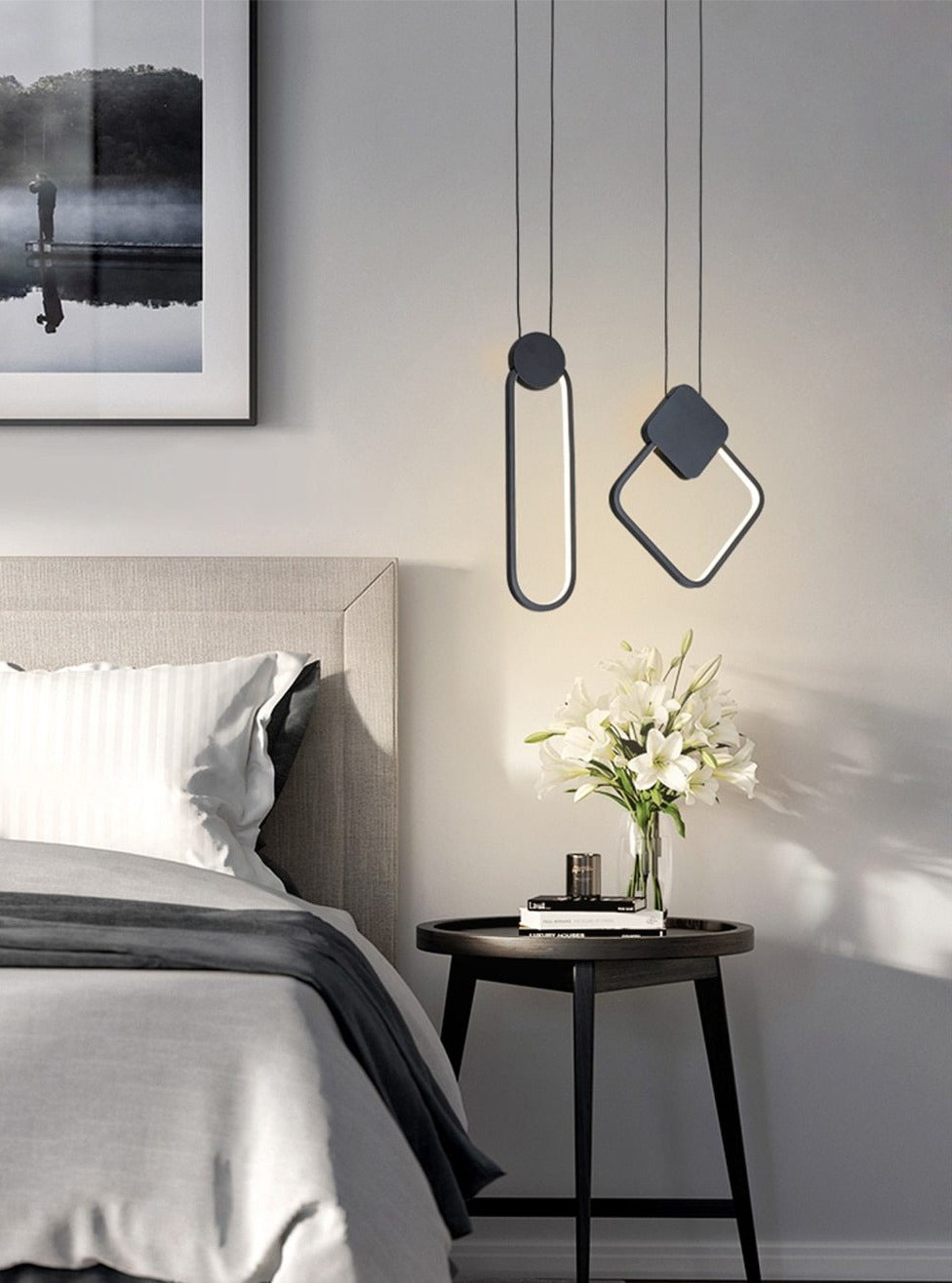 Luces colgantes de anillo LED modernas