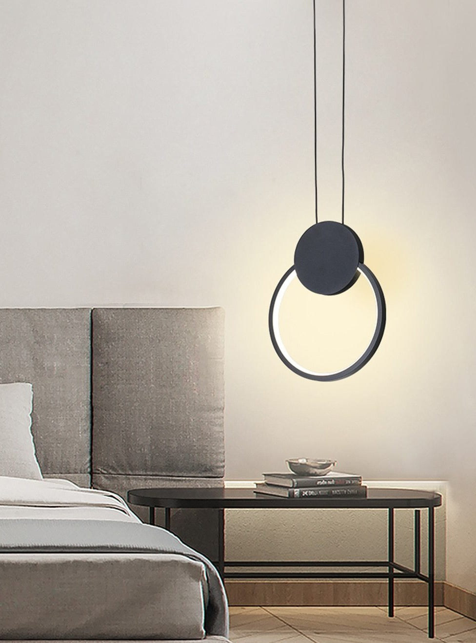Luces colgantes de anillo LED modernas