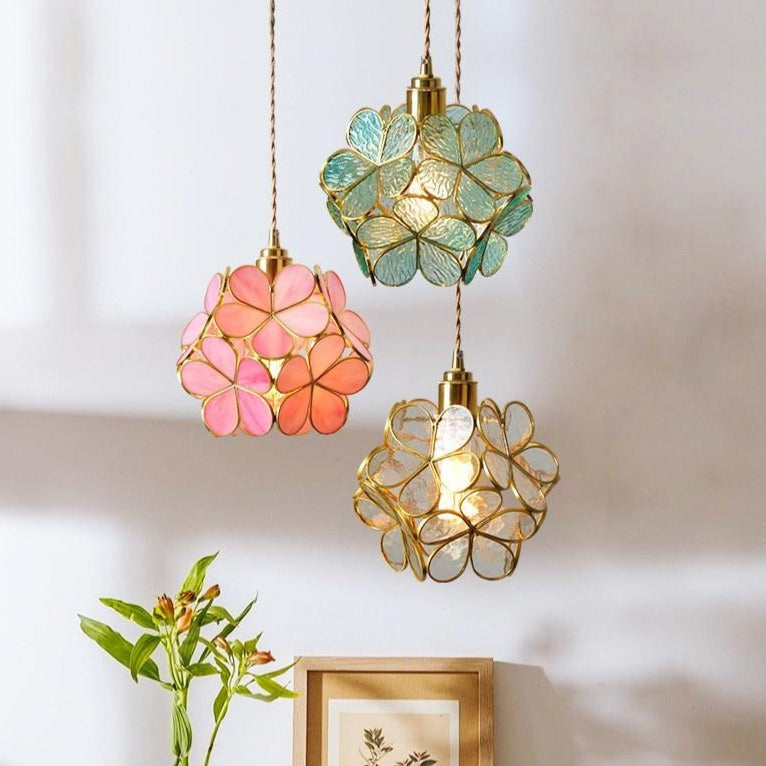 Glass Flower Pendant Lights
