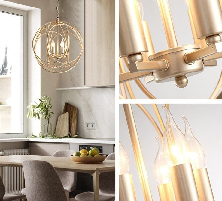 Solana - Modern Cage Chandelier