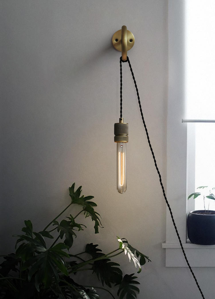Lámpara de pared con anillo colgante vintage