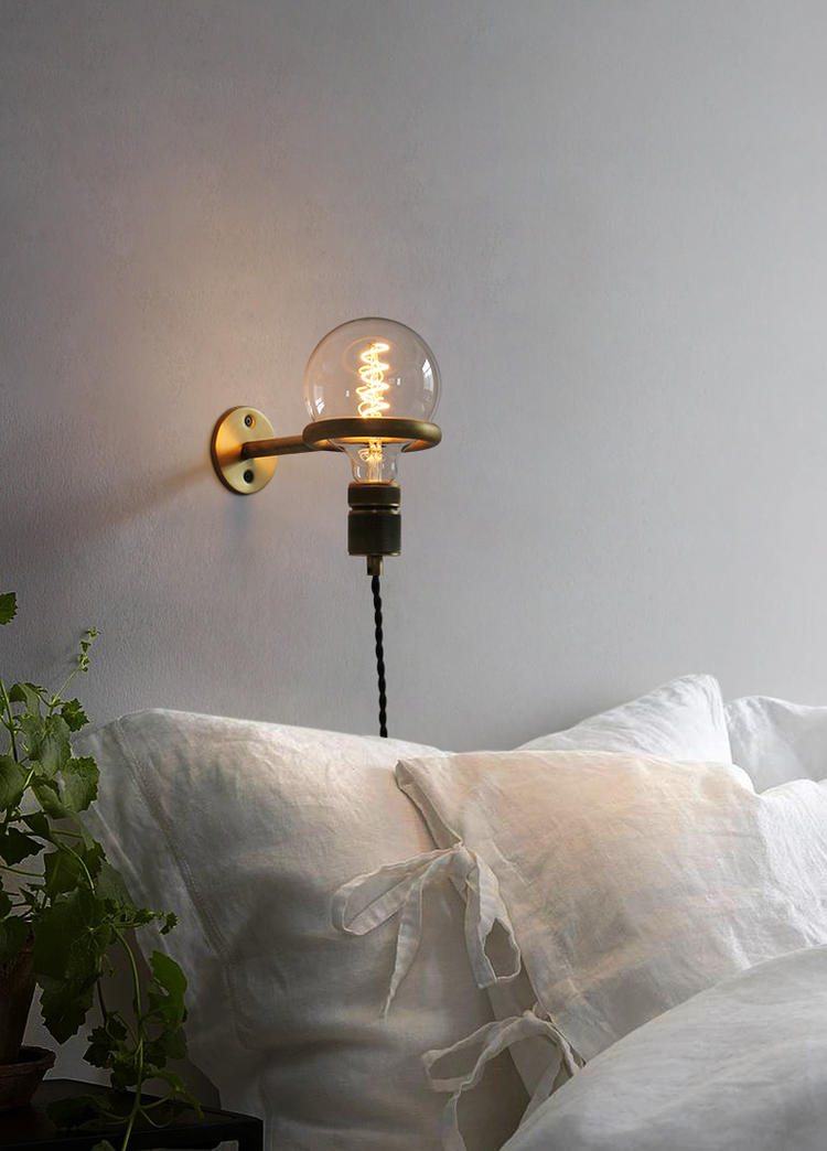 Lámpara de pared con anillo colgante vintage