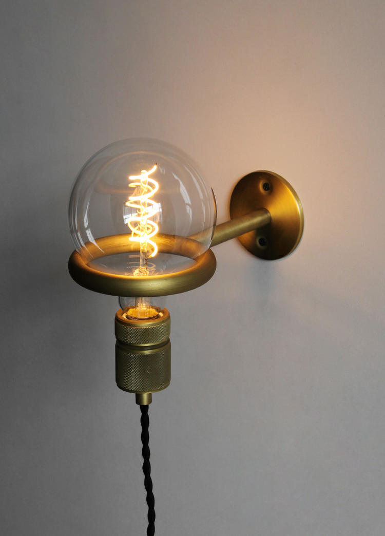 Lámpara de pared con anillo colgante vintage