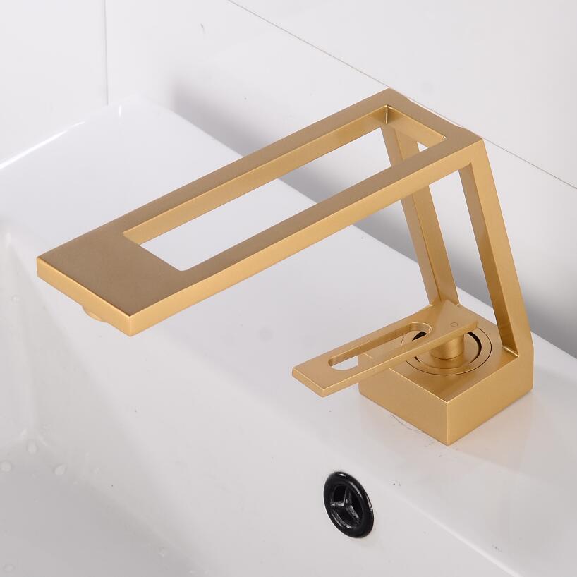 matte gold bathroom faucet