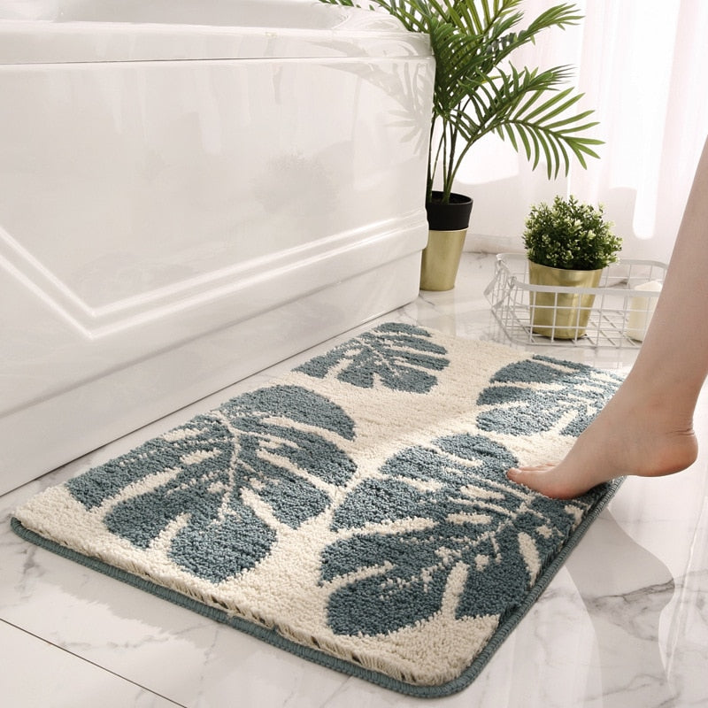 Alfombra de baño y suelo con diseño de selva tropical