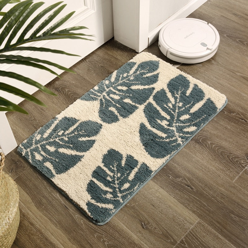 Alfombra de baño y suelo con diseño de selva tropical