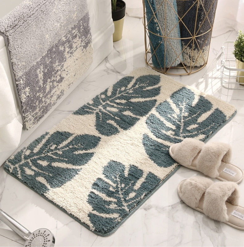 Alfombra de baño y suelo con diseño de selva tropical