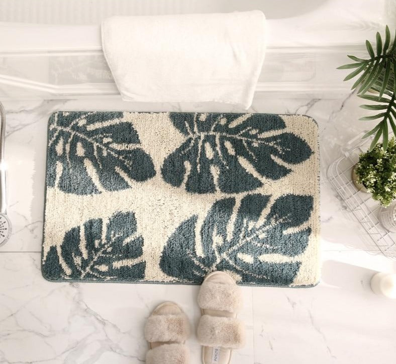 Alfombra de baño y suelo con diseño de selva tropical