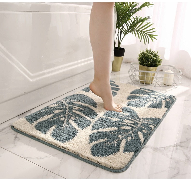 Alfombra de baño y suelo con diseño de selva tropical