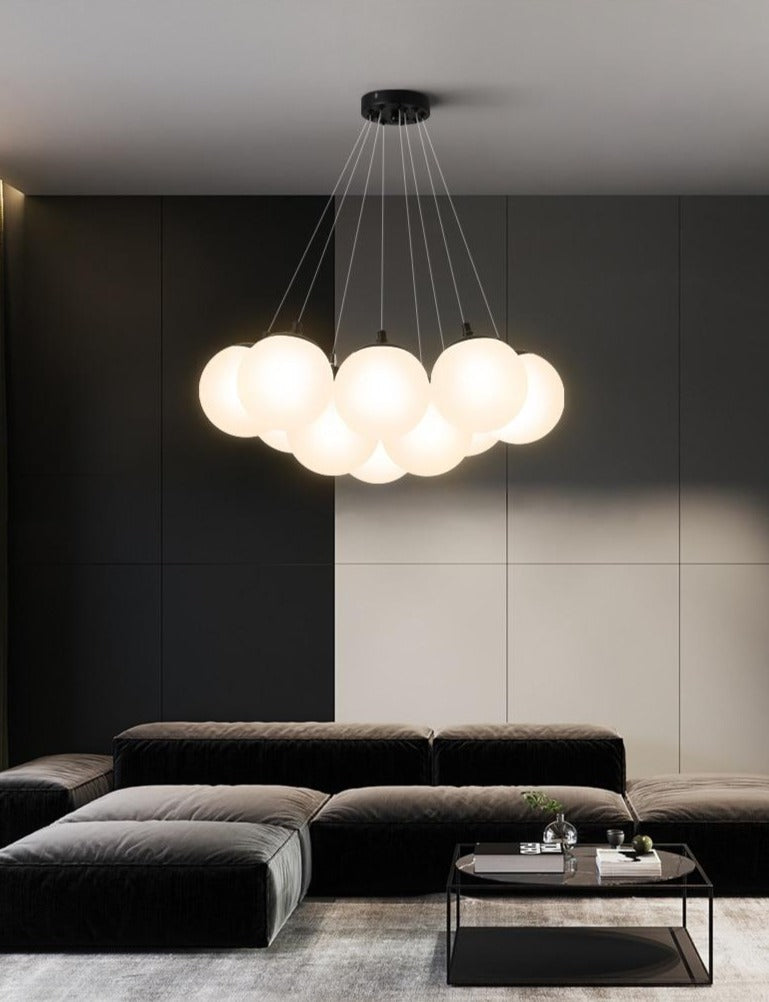 Dex - Lustre globe moderne en verre dépoli