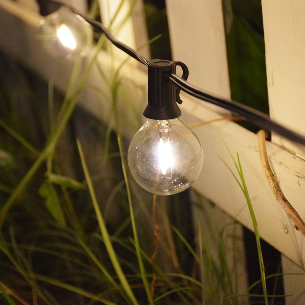 Guirlande lumineuse d'extérieur à ampoules en verre