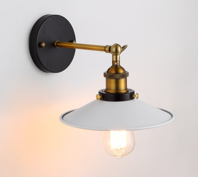 White Industrial Vintage Wall Lamp