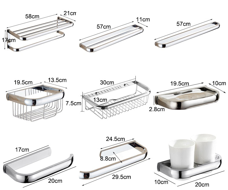 Classic Bathroom Hardware Set