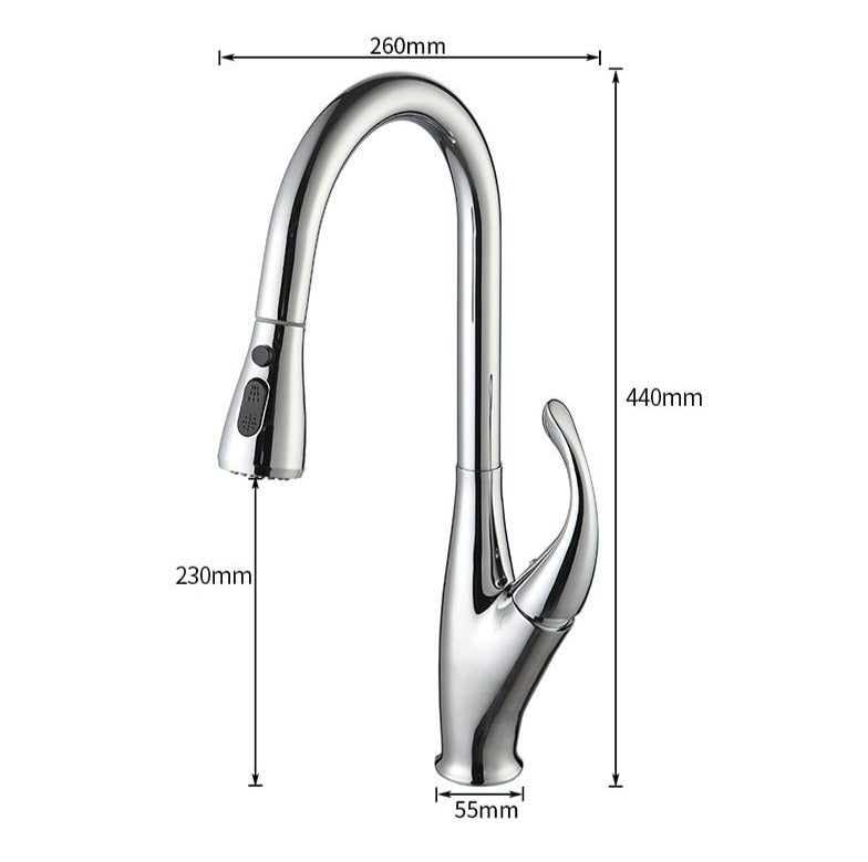 Rayford - Modern Retractable Kitchen Faucet