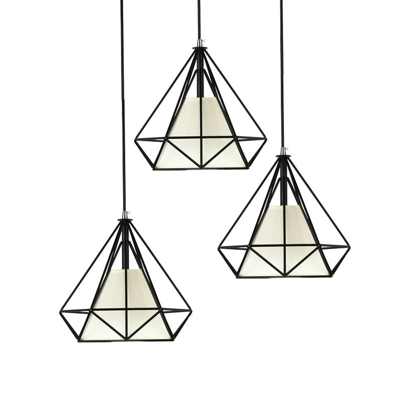 Vintage Wrought Iron Pendant Light Fixture