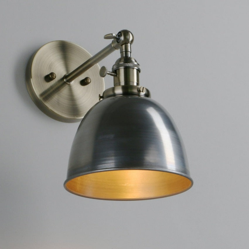 Polished Metal Vintage Farmhouse Wall Sconce