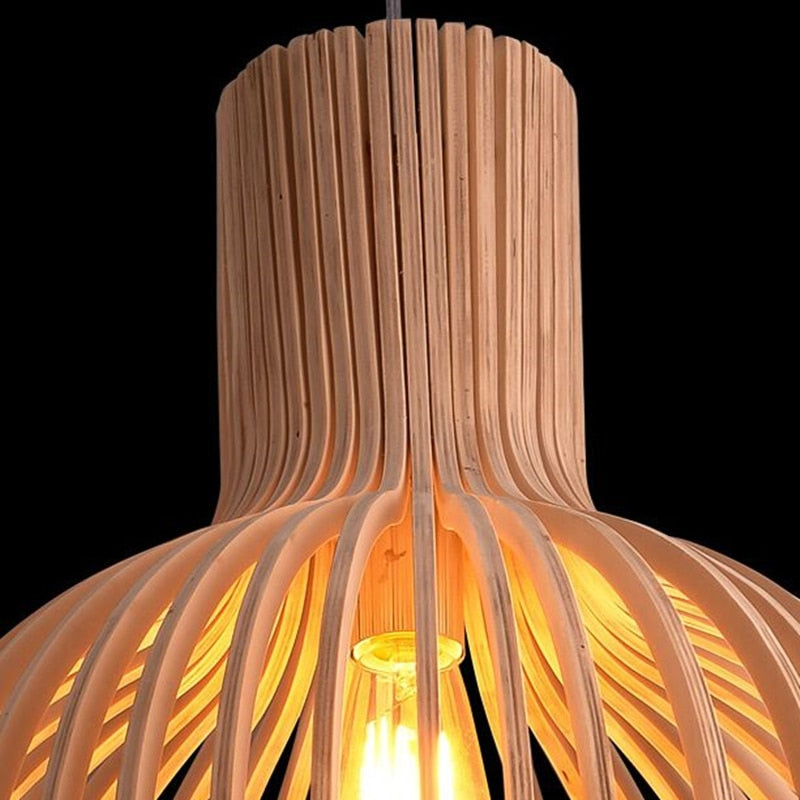 Handcrafted Wood Pendant Light