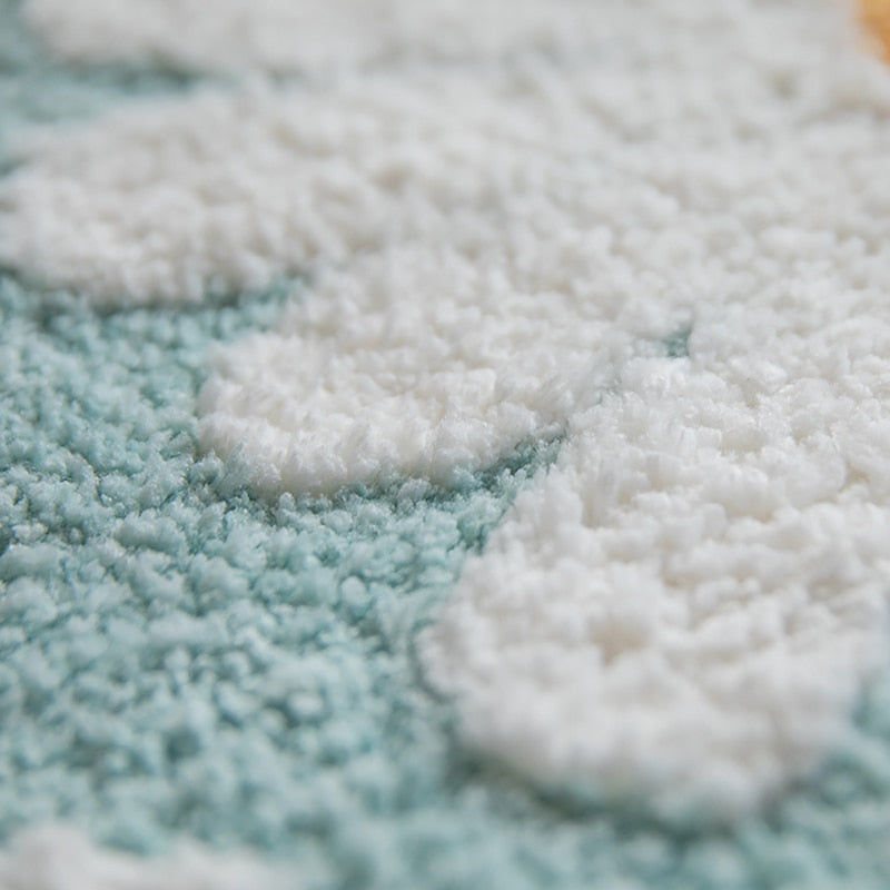 Tapis de bain à fleurs original