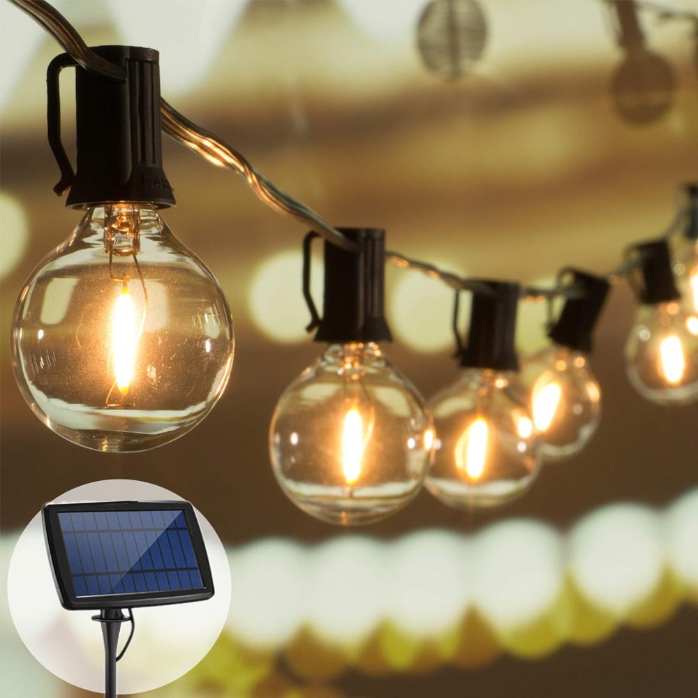 Guirlande lumineuse d'extérieur à ampoules en verre