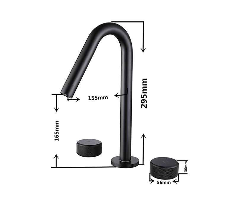 Sedona - Modern Double Handle Basin Faucet