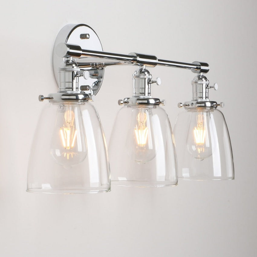 Chrome Vintage Multi-Bulb Wall Sconce