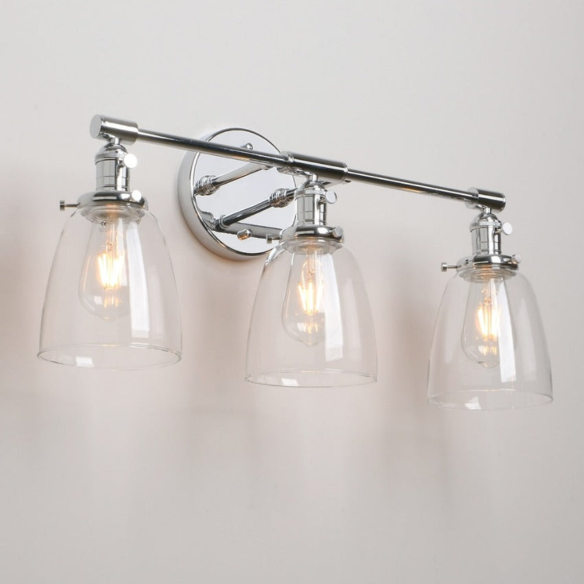 Glass Wall Sconce in Chrome