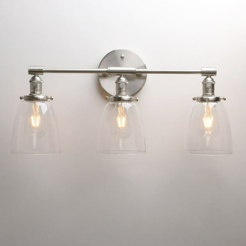 Brushed Nickel Vintage Multi-Bulb Wall Sconce