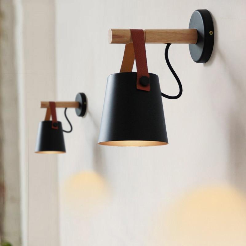 Applique murale nordique suspendue en bois